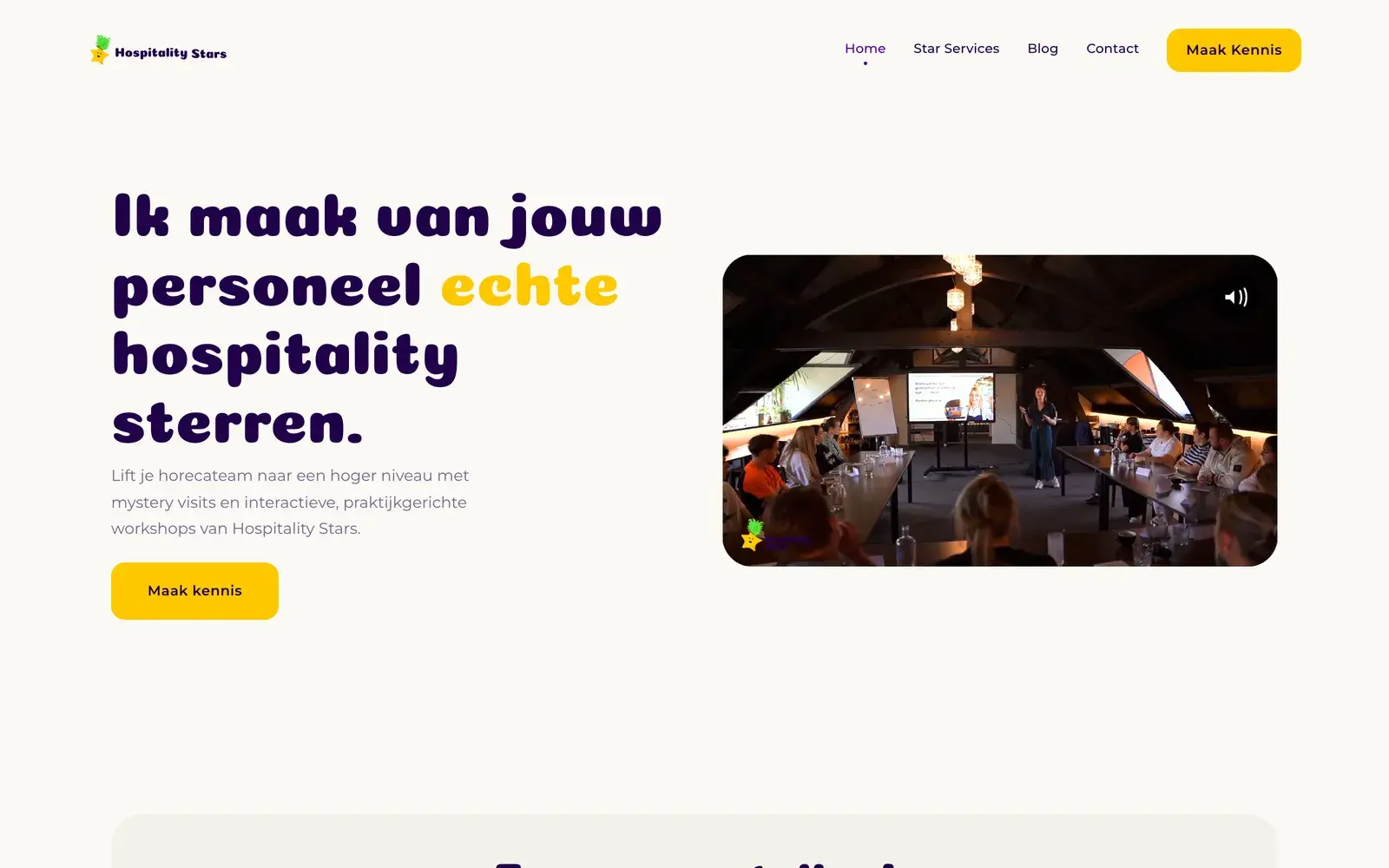 Hospitality Stars workshops site