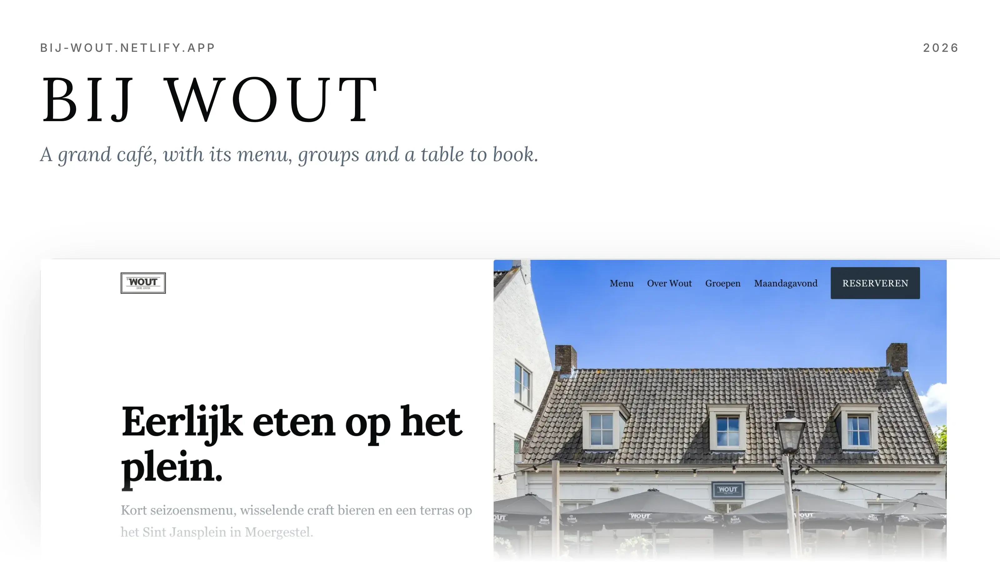 Bij Wout grand café site