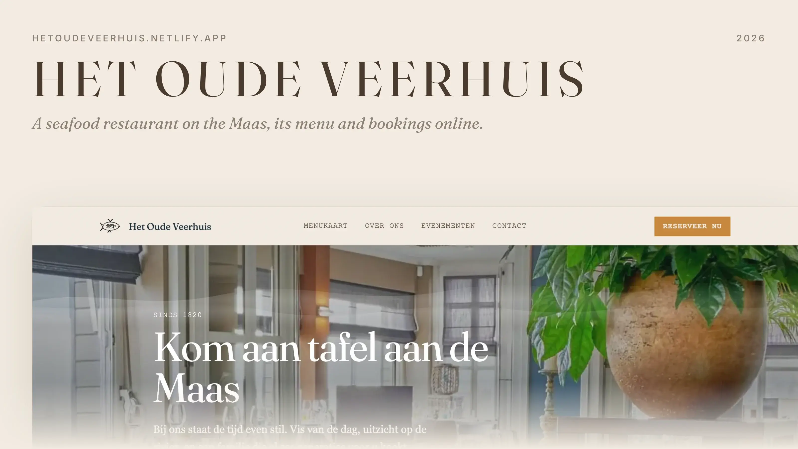 Het Oude Veerhuis seafood restaurant site