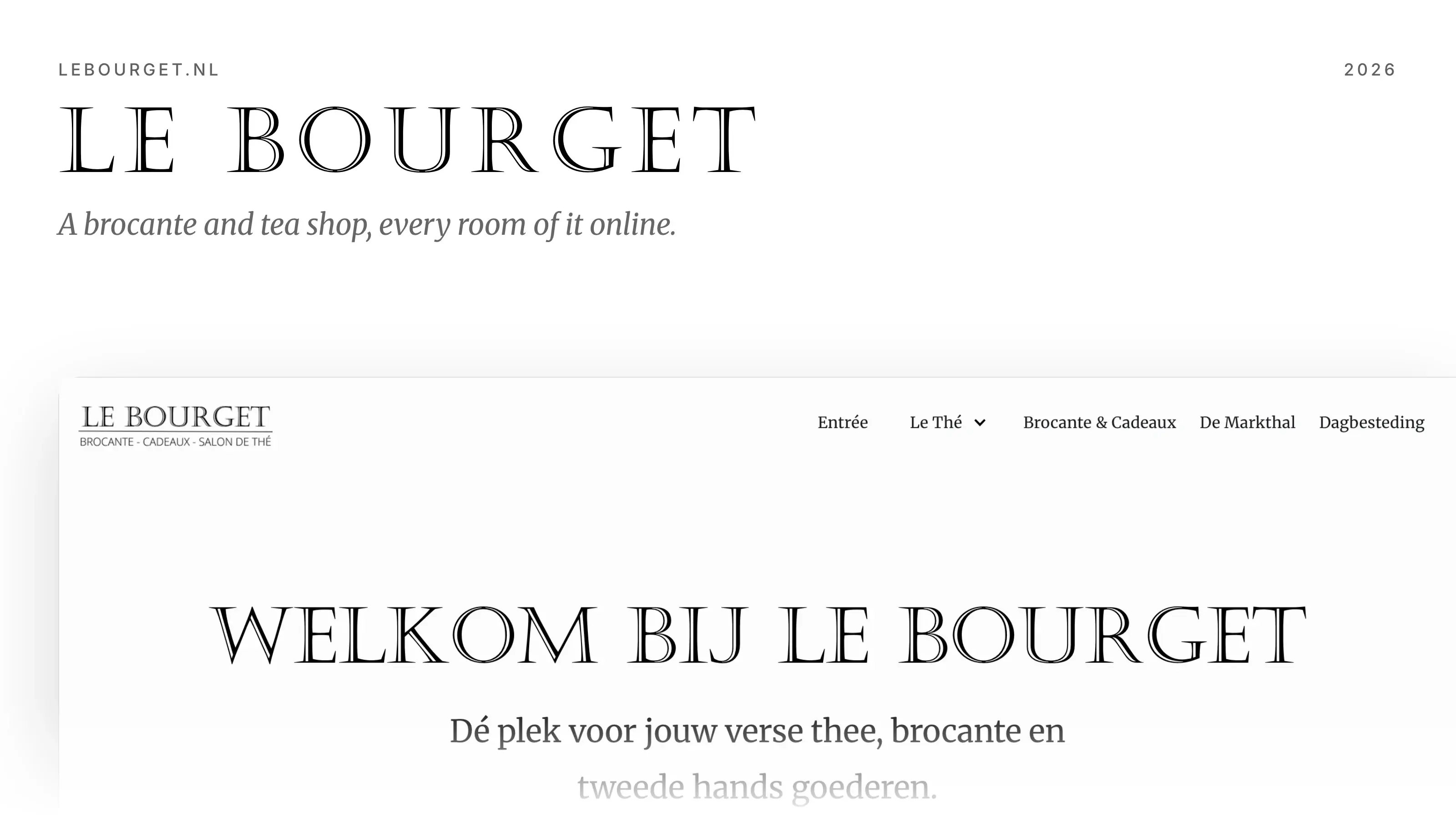 Le Bourget brocante and tea shop site