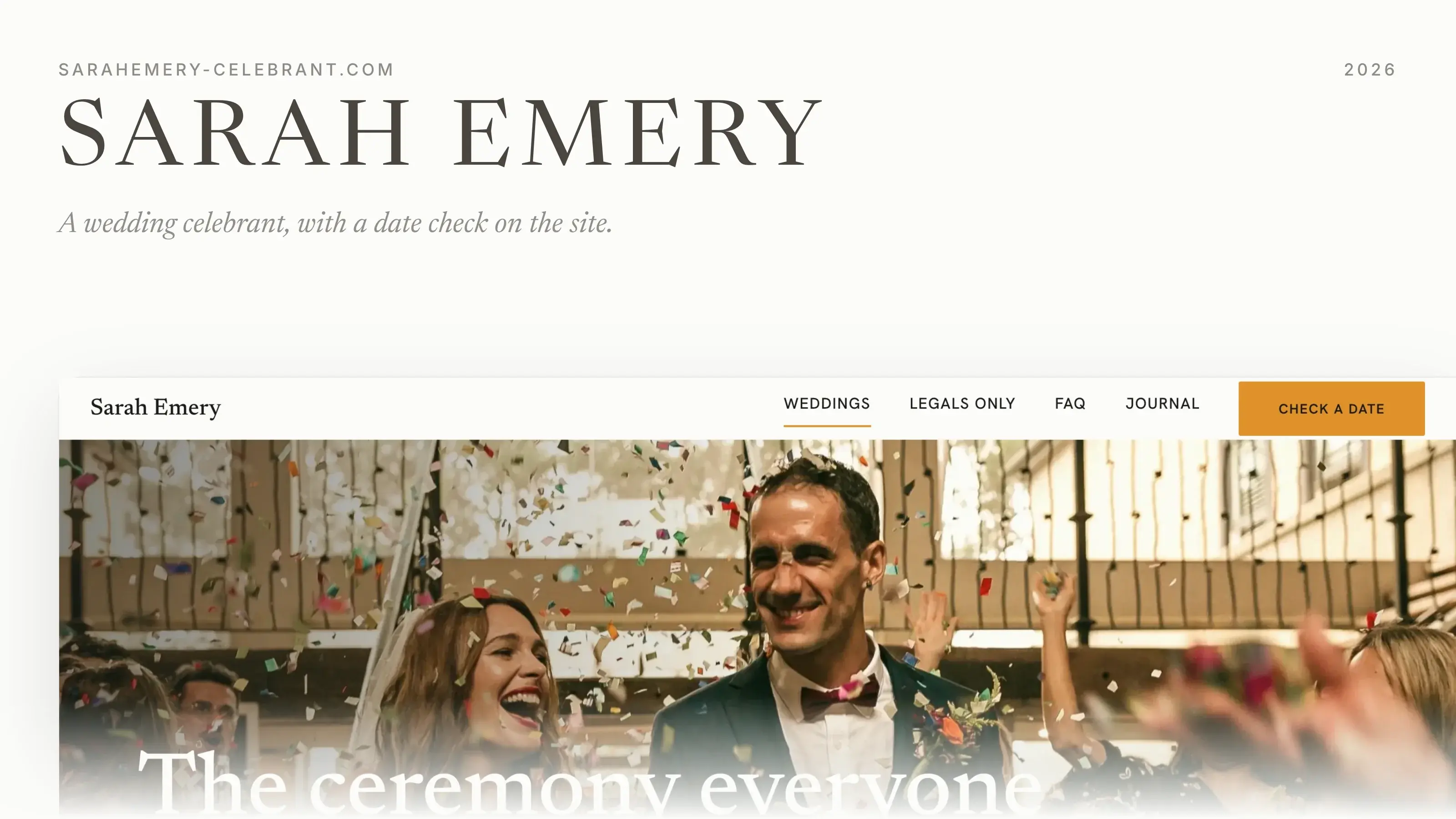 Sarah Emery celebrant site