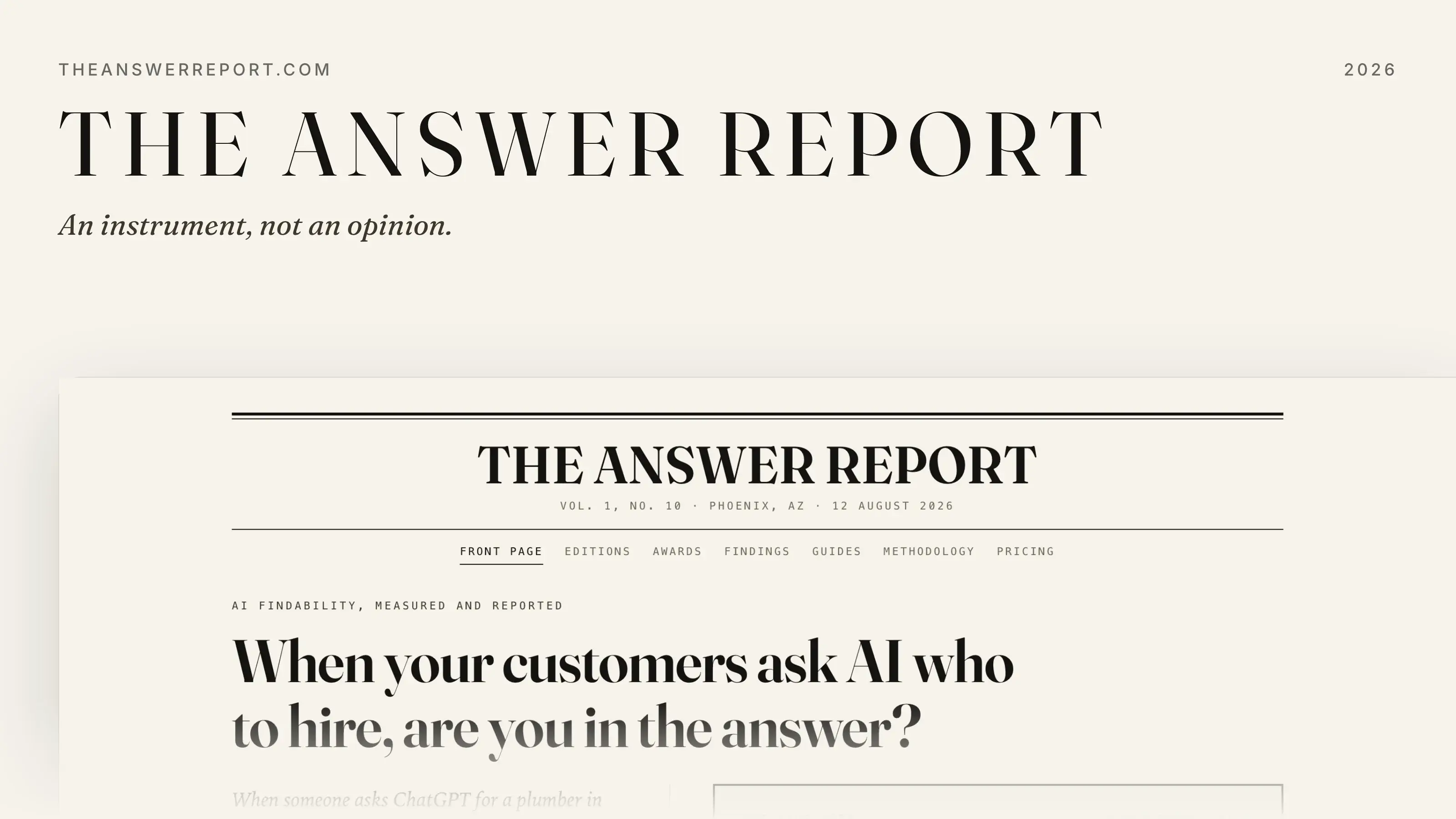 The Answer Report