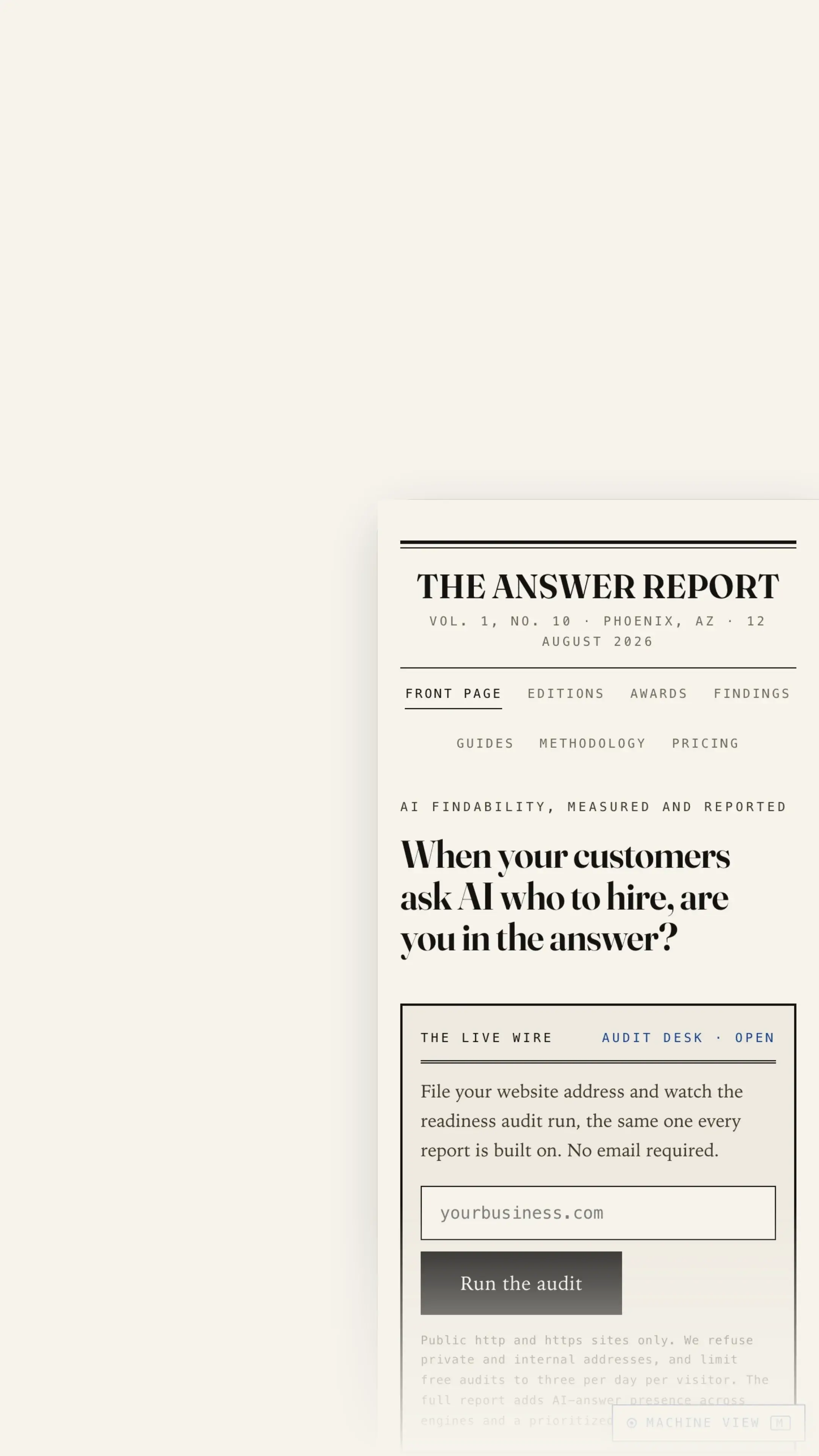 The Answer Report